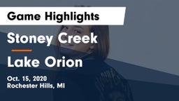 Stoney Creek  vs Lake Orion  Game Highlights - Oct. 15, 2020