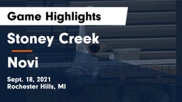 Stoney Creek  vs Novi  Game Highlights - Sept. 18, 2021