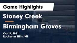 Stoney Creek  vs Birmingham Groves Game Highlights - Oct. 9, 2021
