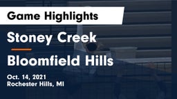 Stoney Creek  vs Bloomfield Hills  Game Highlights - Oct. 14, 2021