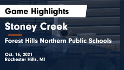 Stoney Creek  vs Forest Hills Northern Public Schools Game Highlights - Oct. 16, 2021