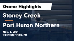 Stoney Creek  vs Port Huron Northern  Game Highlights - Nov. 1, 2021