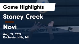 Stoney Creek  vs Novi  Game Highlights - Aug. 27, 2022