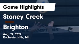 Stoney Creek  vs Brighton  Game Highlights - Aug. 27, 2022