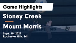 Stoney Creek  vs Mount Morris Game Highlights - Sept. 10, 2022