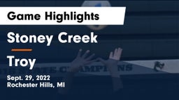Stoney Creek  vs Troy  Game Highlights - Sept. 29, 2022