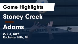 Stoney Creek  vs Adams  Game Highlights - Oct. 6, 2022
