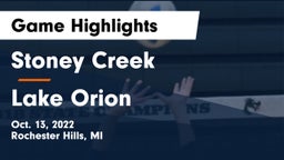 Stoney Creek  vs Lake Orion Game Highlights - Oct. 13, 2022