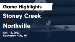 Stoney Creek  vs Northville  Game Highlights - Oct. 15, 2022