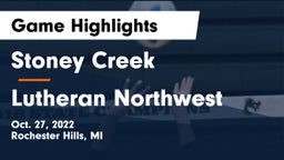 Stoney Creek  vs Lutheran Northwest  Game Highlights - Oct. 27, 2022