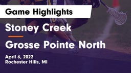 Stoney Creek  vs Grosse Pointe North  Game Highlights - April 6, 2022