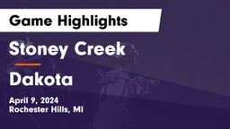Stoney Creek  vs Dakota  Game Highlights - April 9, 2024