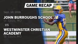 Recap: John Burroughs School vs. Westminster Christian Academy 2016