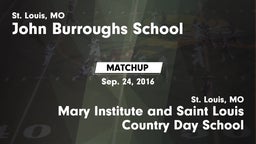 Matchup: Burroughs vs. Mary Institute and Saint Louis Country Day School 2016