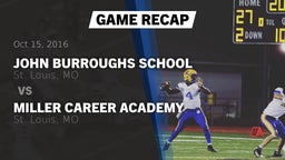 Recap: John Burroughs School vs. Miller Career Academy  2016