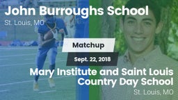 Matchup: Burroughs vs. Mary Institute and Saint Louis Country Day School 2018