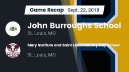 Recap: John Burroughs School vs. Mary Institute and Saint Louis Country Day School 2018