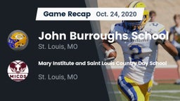 Recap: John Burroughs School vs. Mary Institute and Saint Louis Country Day School 2020