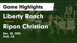 Liberty Ranch  vs Ripon Christian  Game Highlights - Dec. 28, 2023