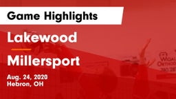 Lakewood  vs Millersport Game Highlights - Aug. 24, 2020