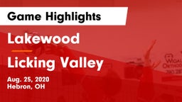 Lakewood  vs Licking Valley Game Highlights - Aug. 25, 2020