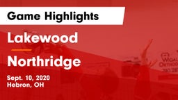 Lakewood  vs Northridge Game Highlights - Sept. 10, 2020