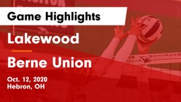 Lakewood  vs Berne Union Game Highlights - Oct. 12, 2020