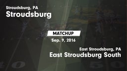 Matchup: Stroudsburg vs. East Stroudsburg South  2016