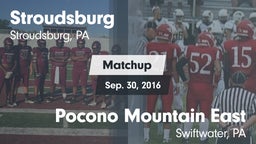 Matchup: Stroudsburg vs. Pocono Mountain East  2016