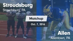 Matchup: Stroudsburg vs. Allen  2016