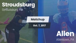 Matchup: Stroudsburg vs. Allen  2017