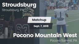 Matchup: Stroudsburg vs. Pocono Mountain West  2018