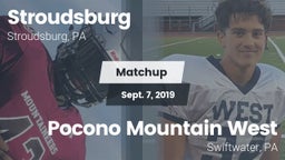 Matchup: Stroudsburg vs. Pocono Mountain West  2019