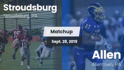 Matchup: Stroudsburg vs. Allen  2019