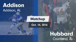Matchup: Addison vs. Hubbard  2016