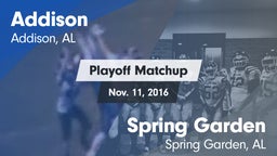 Matchup: Addison vs. Spring Garden  2016