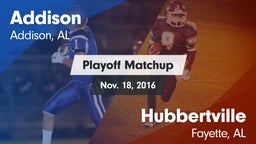 Matchup: Addison vs. Hubbertville  2016