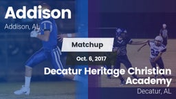 Matchup: Addison vs. Decatur Heritage Christian Academy  2017