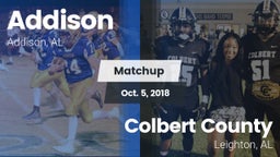 Matchup: Addison vs. Colbert County  2018