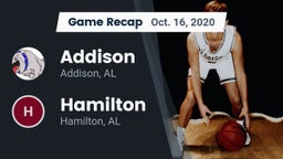 Recap: Addison  vs. Hamilton  2020