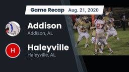 Recap: Addison  vs. Haleyville  2020