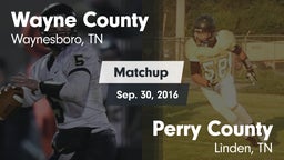 Matchup: Wayne County vs. Perry County  2016