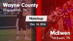 Matchup: Wayne County vs. McEwen  2016