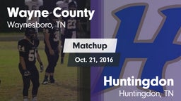 Matchup: Wayne County vs. Huntingdon  2016