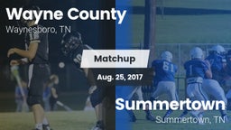 Matchup: Wayne County vs. Summertown  2017