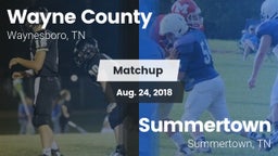 Matchup: Wayne County vs. Summertown  2018
