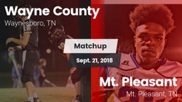 Matchup: Wayne County vs. Mt. Pleasant  2018