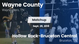 Matchup: Wayne County vs. Hollow Rock-Bruceton Central  2018
