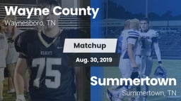 Matchup: Wayne County vs. Summertown  2019