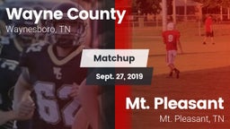 Matchup: Wayne County vs. Mt. Pleasant  2019